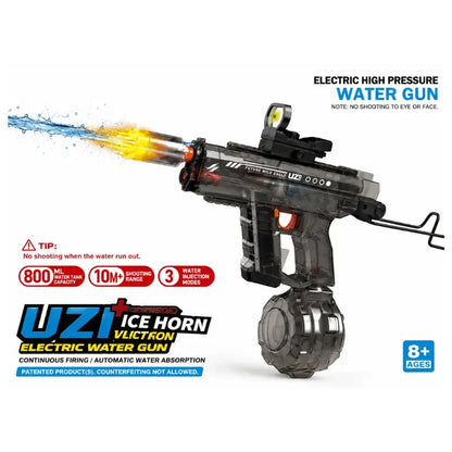 Premium Electric UZI Water Gun with 800ML Tank