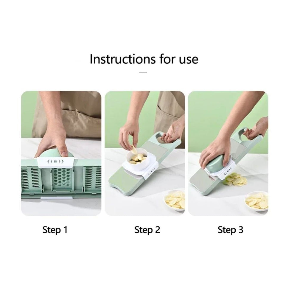 5 In 1 Stainless Steel Multifunctional Vegetable Slicer Cutter