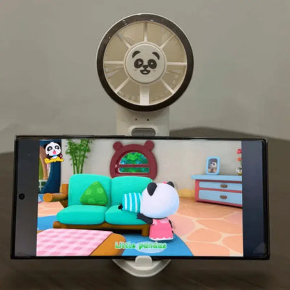 Cute Character Mini Fan with Mobile Stand, USB Rechargeable
