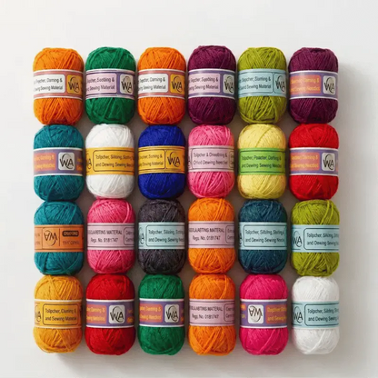 24-Piece Multicolor Embroidery Thread Set