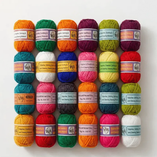 24-Piece Multicolor Embroidery Thread Set